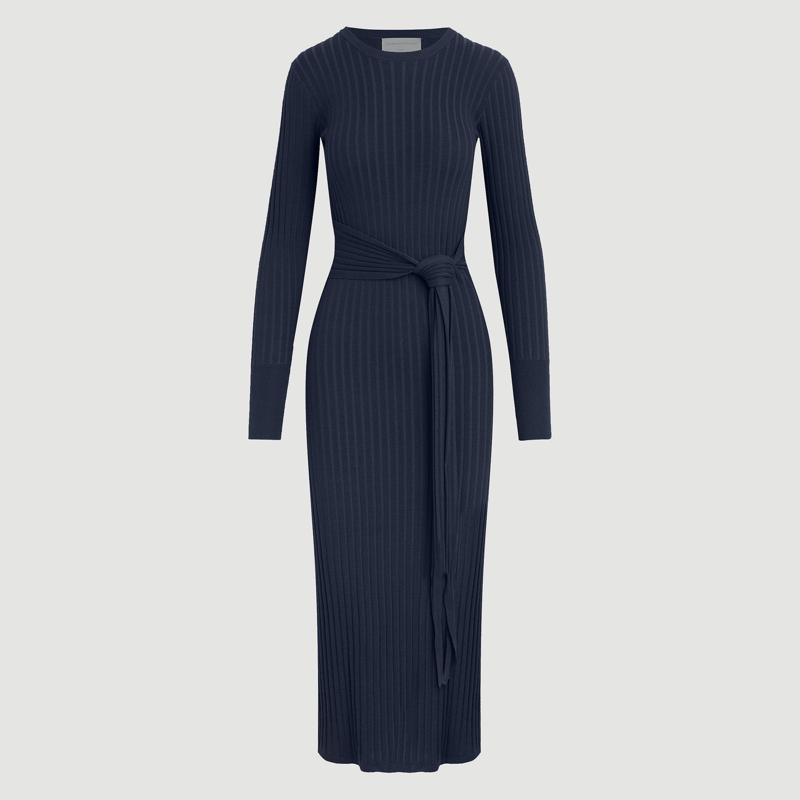 Carmen Tie-Front Ribbed Dress (Petite)