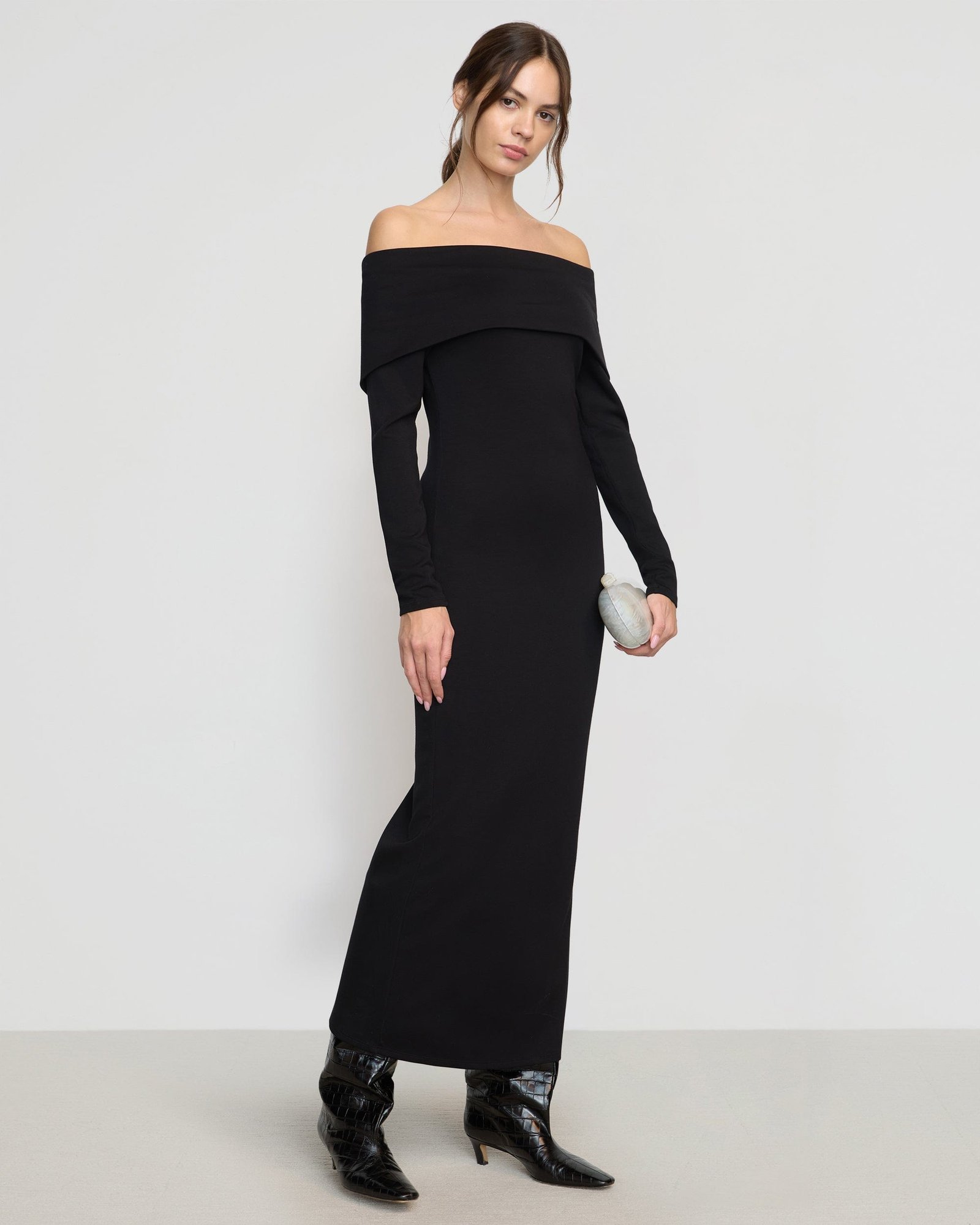 Morgan Split Foldover Jersey Dress - Image 2