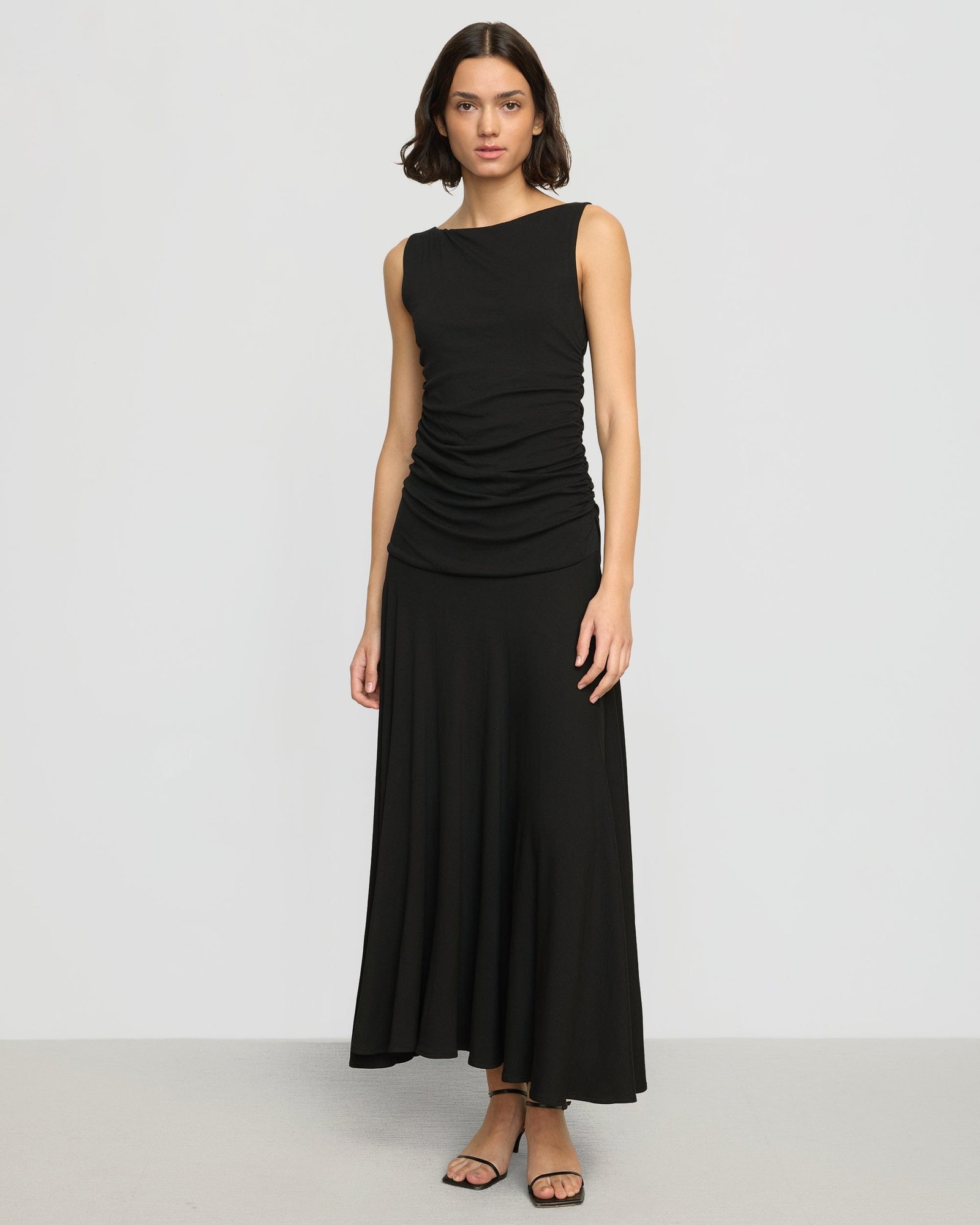 Tamsin Ruched Drop-Waist Maxi Dress - Image 3