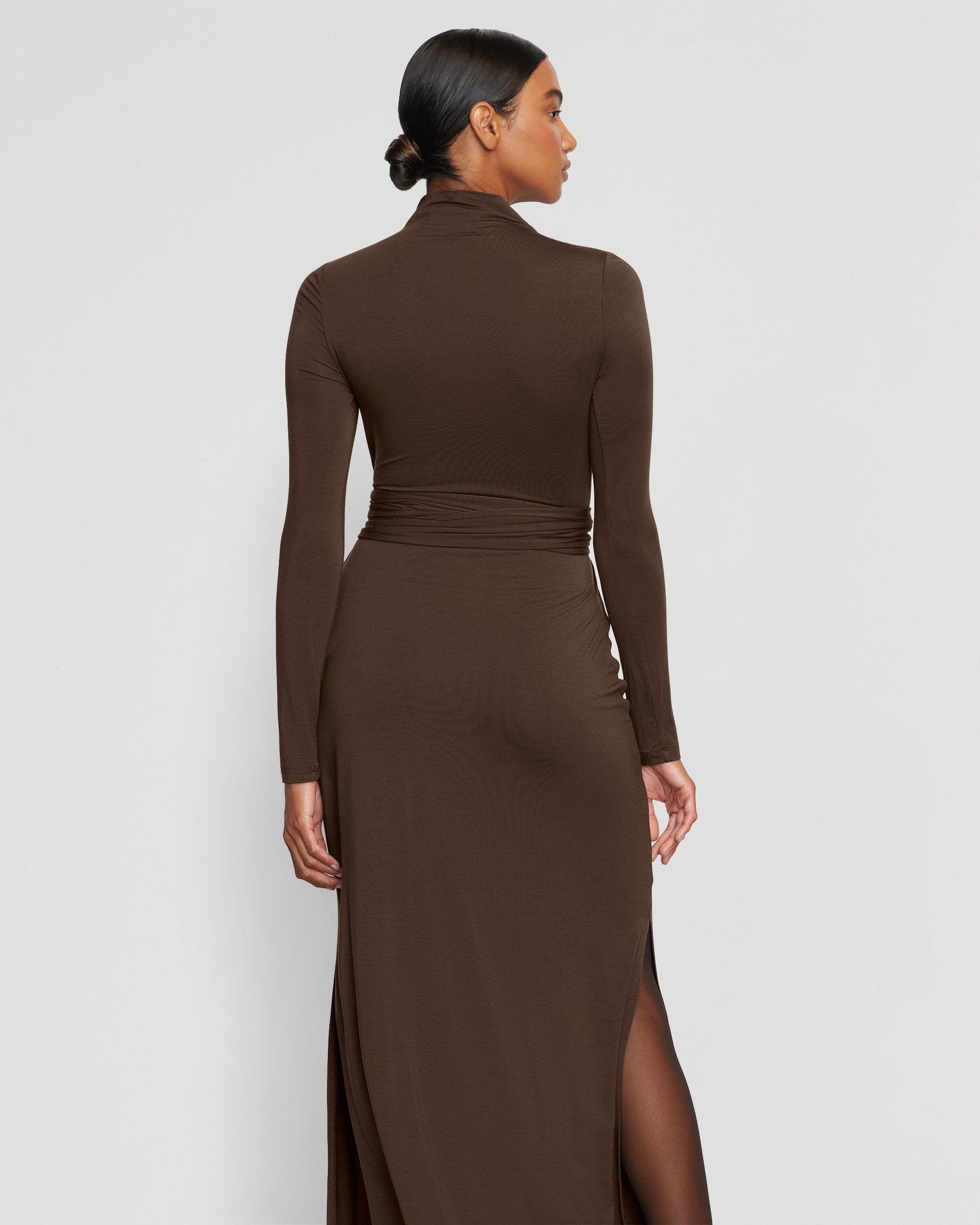 Vero Tie-Front Long-Sleeve Dress - Image 7