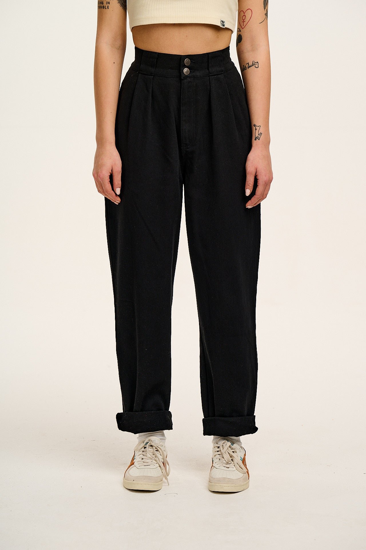 Addison - Cotton Jeans in Black