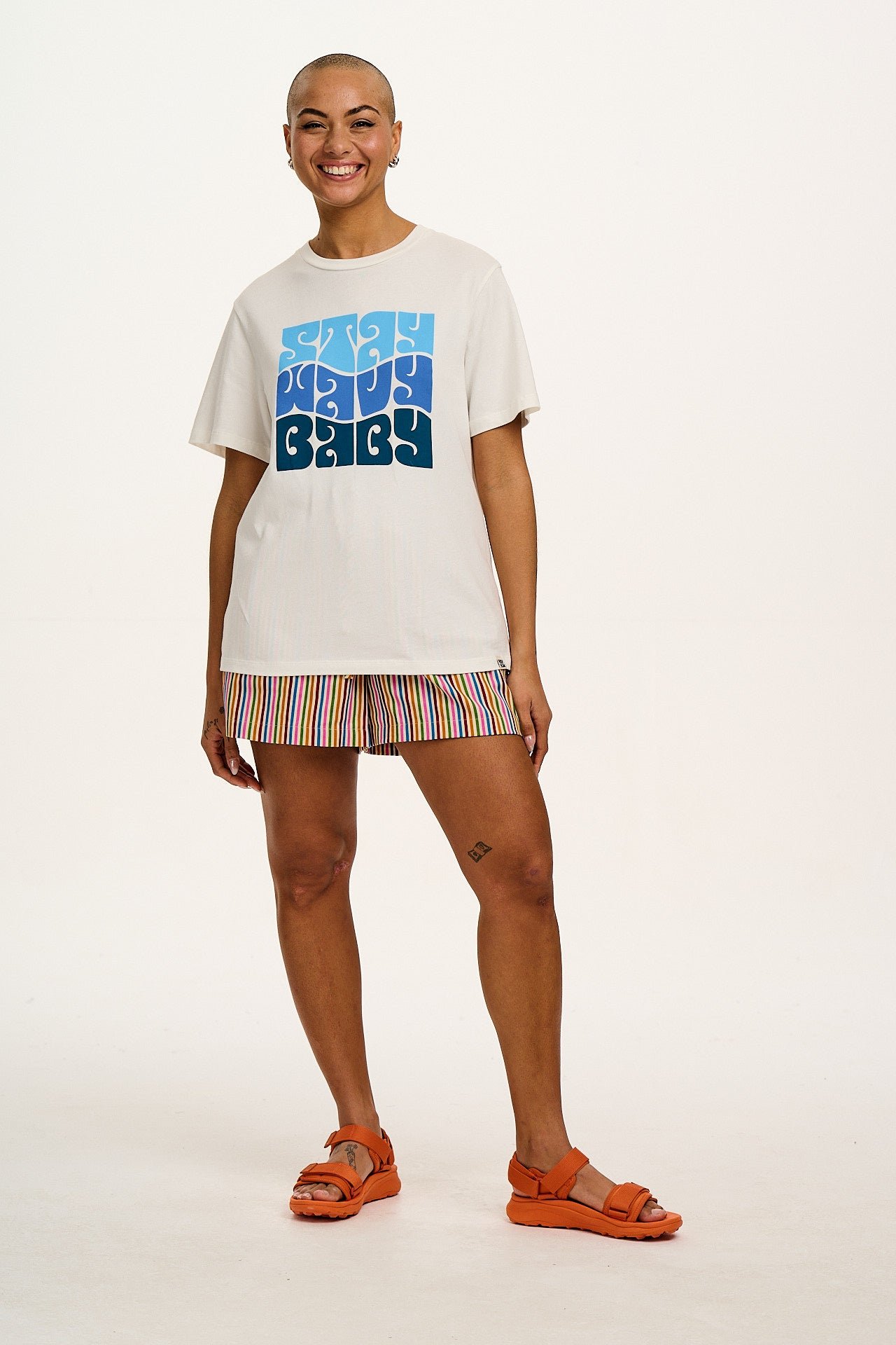 Denver - Cotton Tee in Stay Wavy Print - Image 8