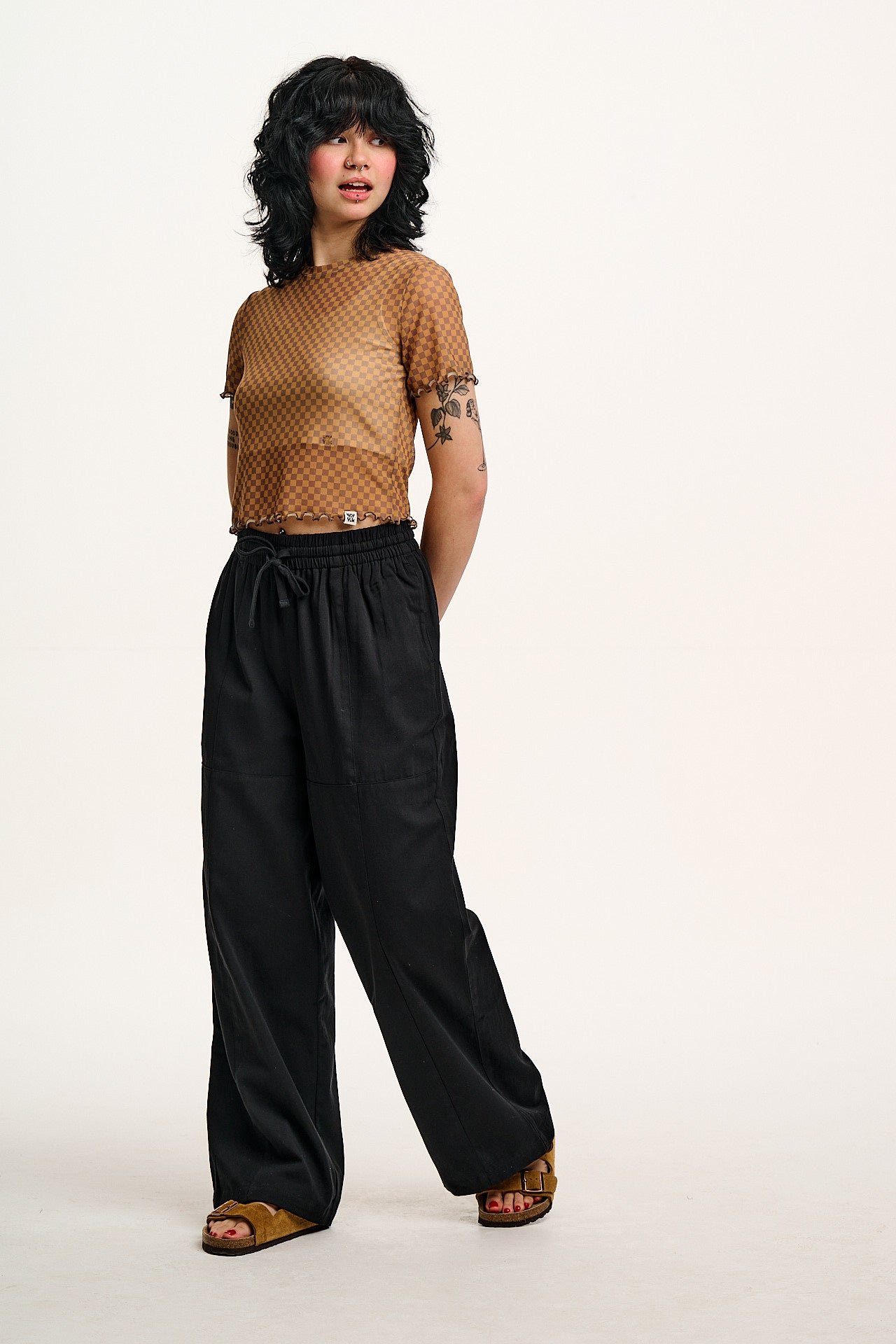 Norris - Cotton Trousers in Black - Image 9