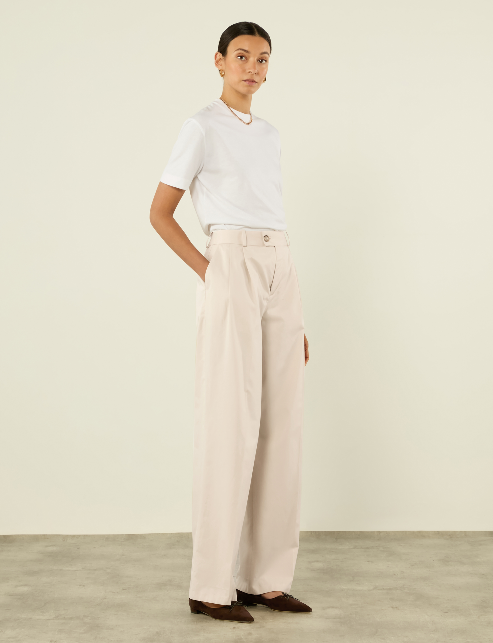 Rampling Trouser: Cotton, Fawn - Image 2